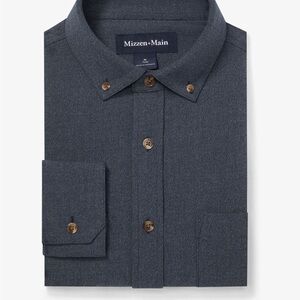 Mizzen+Main Men's Dark Blue Casual Shirt